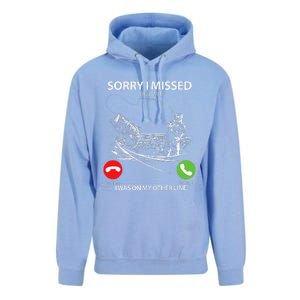 Sorry I Missed Your Call I Was On My Other Line Bass Fishing Unisex Surf Hoodie