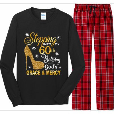 Stepping into my 60th birthday with God's grace & Mercy Long Sleeve Pajama Set