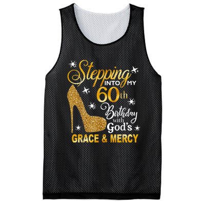 Stepping into my 60th birthday with God's grace & Mercy Mesh Reversible Basketball Jersey Tank