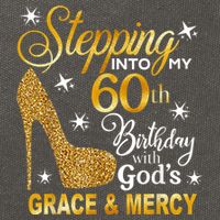 Stepping into my 60th birthday with God's grace & Mercy Cotton Canvas Backpack