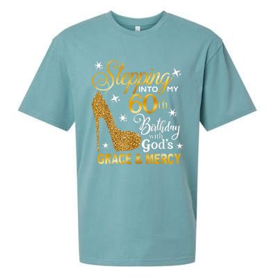 Stepping into my 60th birthday with God's grace & Mercy Sueded Cloud Jersey T-Shirt