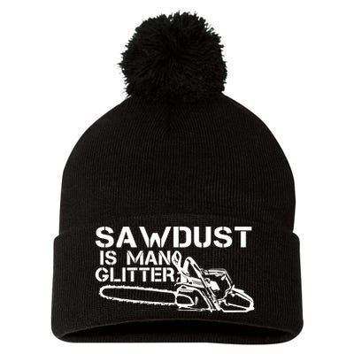 Sawdust Is Man Glitter Pom Pom 12in Knit Beanie