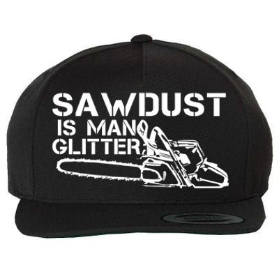 Sawdust Is Man Glitter Wool Snapback Cap