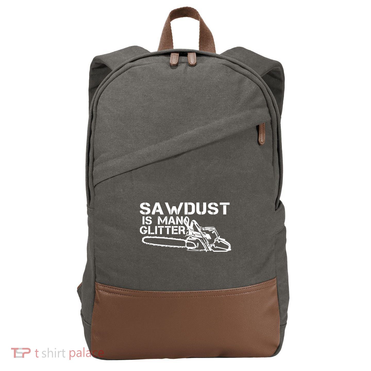 Sawdust Is Man Glitter Cotton Canvas Backpack