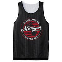 Someone In Michigan Loves Me Michigan Mesh Reversible Basketball Jersey Tank