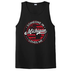 Someone In Michigan Loves Me Michigan PosiCharge Competitor Tank