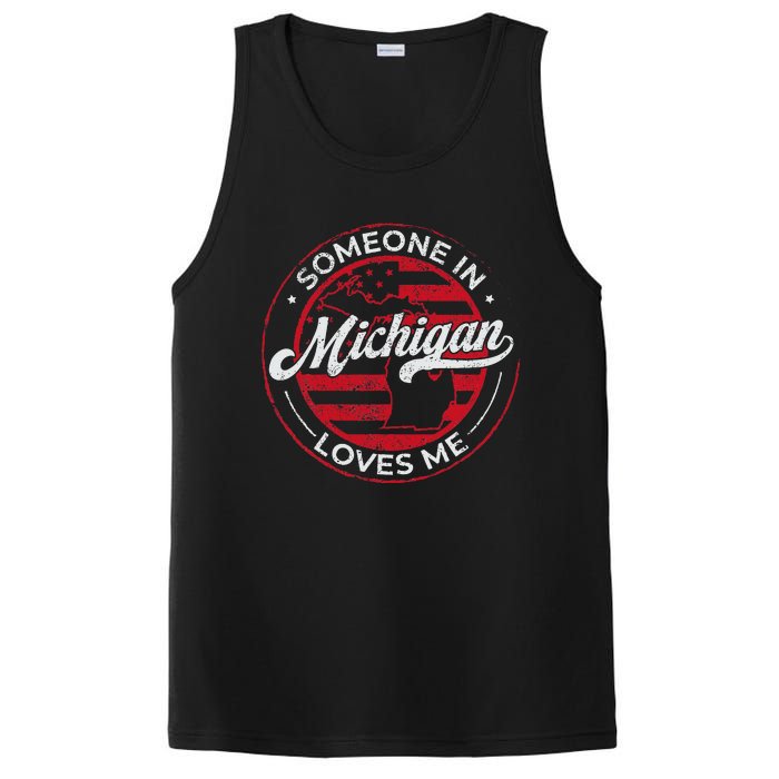 Someone In Michigan Loves Me Michigan PosiCharge Competitor Tank