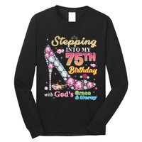 Stepping Into My 75th Birthday With God's Grace And Mercy Long Sleeve Shirt