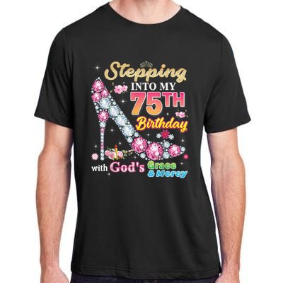 Stepping Into My 75th Birthday With God's Grace And Mercy Adult ChromaSoft Performance T-Shirt