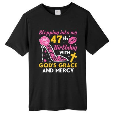 Stepping Into My 47th Birthday With God's Graces Mercy Tall Fusion ChromaSoft Performance T-Shirt