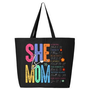 She Is Mom Christian Jesus Mama Religious 25L Jumbo Tote