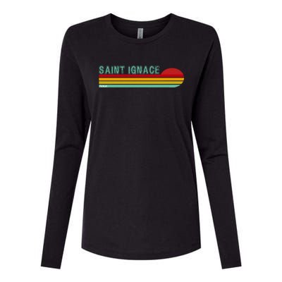 Saint Ignace Michigan Womens Cotton Relaxed Long Sleeve T-Shirt