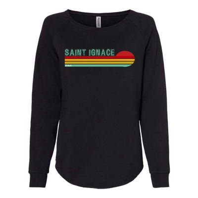 Saint Ignace Michigan Womens California Wash Sweatshirt