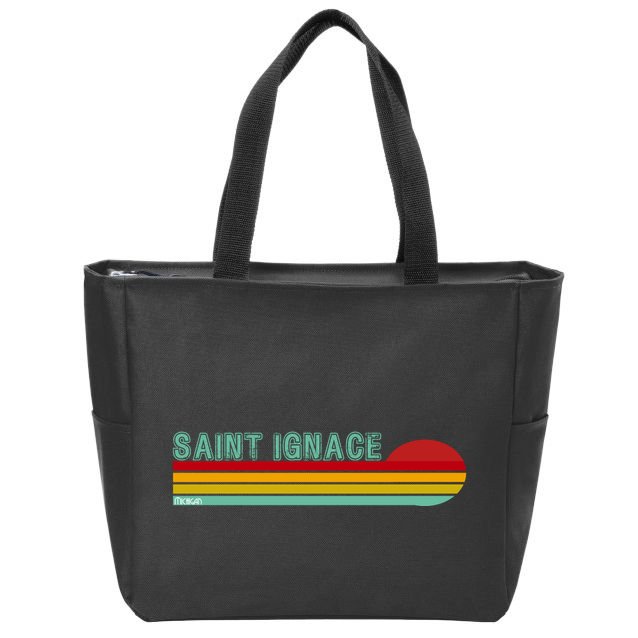 Saint Ignace Michigan Zip Tote Bag