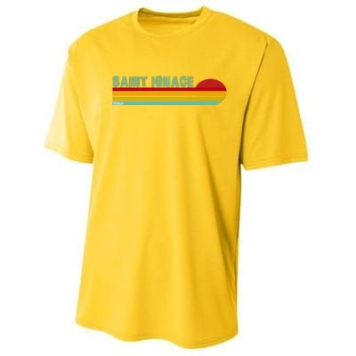 Saint Ignace Michigan Performance Sprint T-Shirt