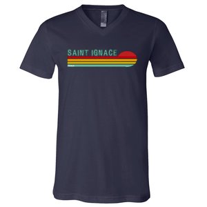 Saint Ignace Michigan V-Neck T-Shirt