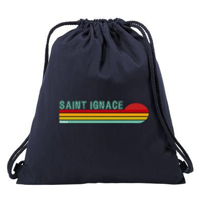 Saint Ignace Michigan Drawstring Bag