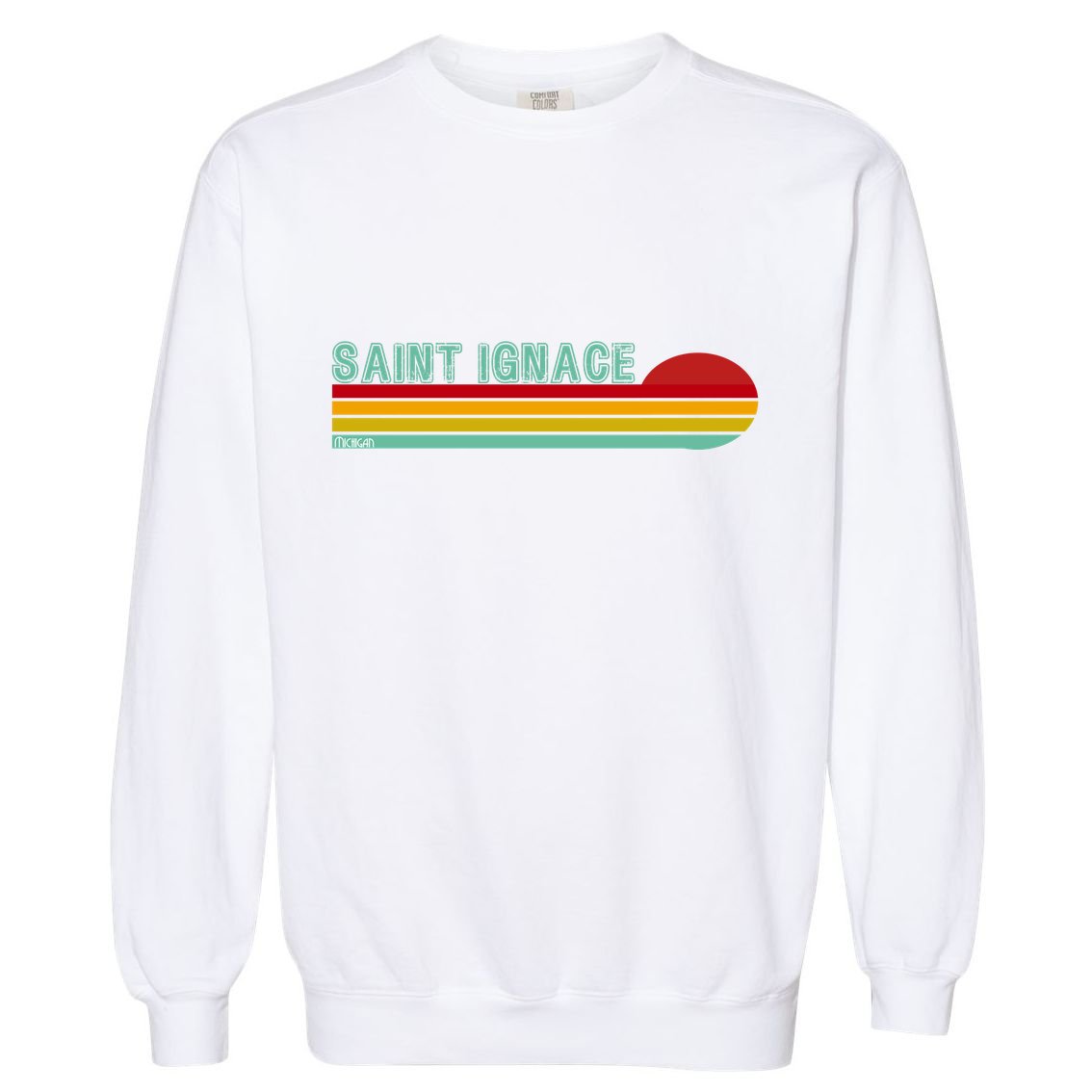 Saint Ignace Michigan Garment-Dyed Sweatshirt