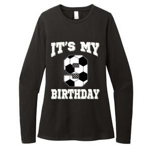 Soccer ItS My 9th Birthday 9 Years Old Boy Girl Womens CVC Long Sleeve Shirt