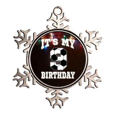 Soccer ItS My 9th Birthday 9 Years Old Boy Girl Metallic Star Ornament