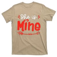 She Is Mine He Is Mine Set Matching Couples Valentine's Day T-Shirt