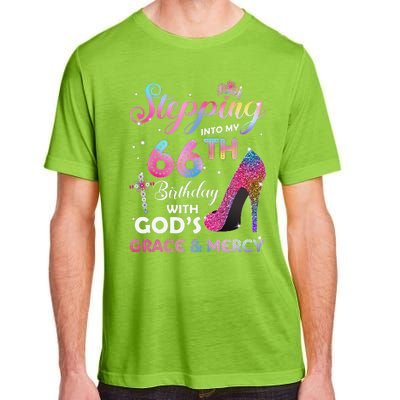 Stepping Into My 66th Birthday Gift Women 66 Years Old Pumps Adult ChromaSoft Performance T-Shirt