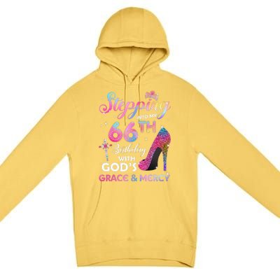 Stepping Into My 66th Birthday Gift Women 66 Years Old Pumps Premium Pullover Hoodie