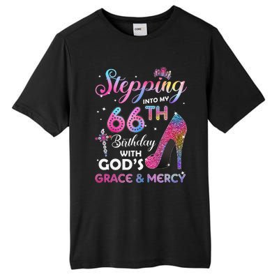 Stepping Into My 66th Birthday Gift Women 66 Years Old Pumps Tall Fusion ChromaSoft Performance T-Shirt