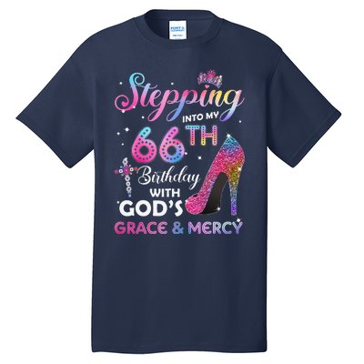 Stepping Into My 66th Birthday Gift Women 66 Years Old Pumps Tall T-Shirt