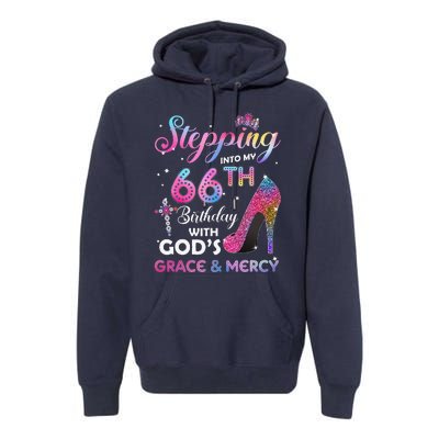 Stepping Into My 66th Birthday Gift Women 66 Years Old Pumps Premium Hoodie