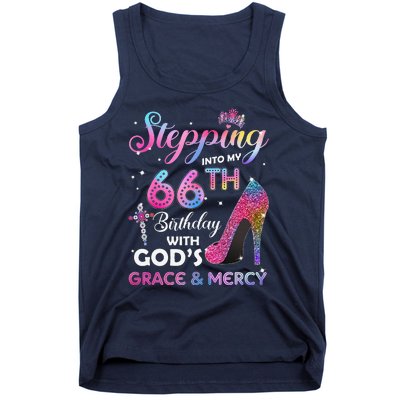 Stepping Into My 66th Birthday Gift Women 66 Years Old Pumps Tank Top