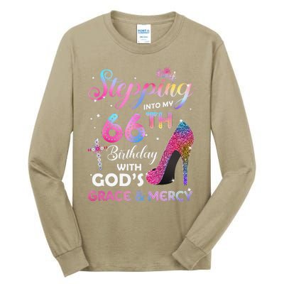 Stepping Into My 66th Birthday Gift Women 66 Years Old Pumps Tall Long Sleeve T-Shirt