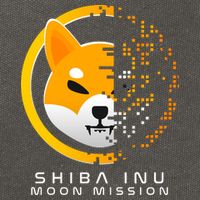 Shiba Inu Moon Mission DOGE Coin Cryptocurrency Cotton Canvas Backpack