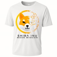 Shiba Inu Moon Mission DOGE Coin Cryptocurrency Cooling Performance Crew T-Shirt