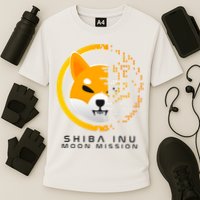Shiba Inu Moon Mission DOGE Coin Cryptocurrency Cooling Performance Crew T-Shirt