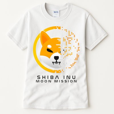 Shiba Inu Moon Mission DOGE Coin Cryptocurrency Tall T-Shirt