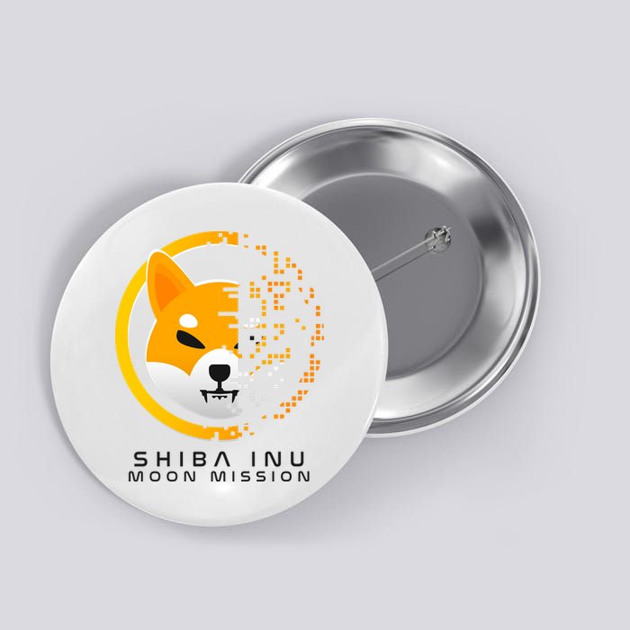 Shiba Inu Moon Mission DOGE Coin Cryptocurrency Button