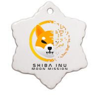 Shiba Inu Moon Mission DOGE Coin Cryptocurrency Ceramic Star Ornament