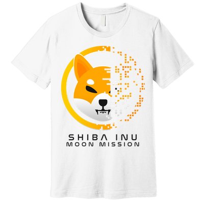 Shiba Inu Moon Mission DOGE Coin Cryptocurrency Premium T-Shirt