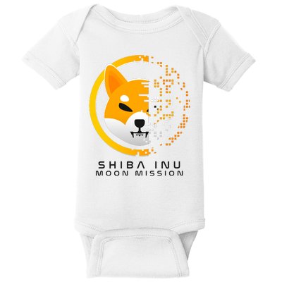 Shiba Inu Moon Mission DOGE Coin Cryptocurrency Baby Bodysuit