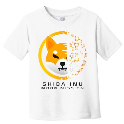 Shiba Inu Moon Mission DOGE Coin Cryptocurrency Toddler T-Shirt