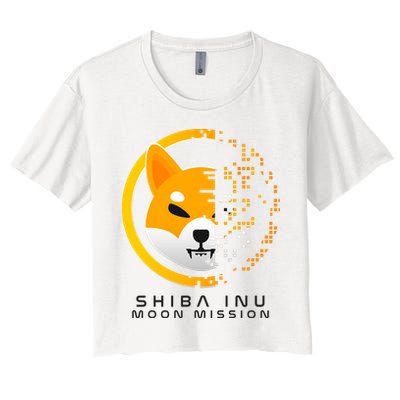 Shiba Inu Moon Mission DOGE Coin Cryptocurrency Crop Top