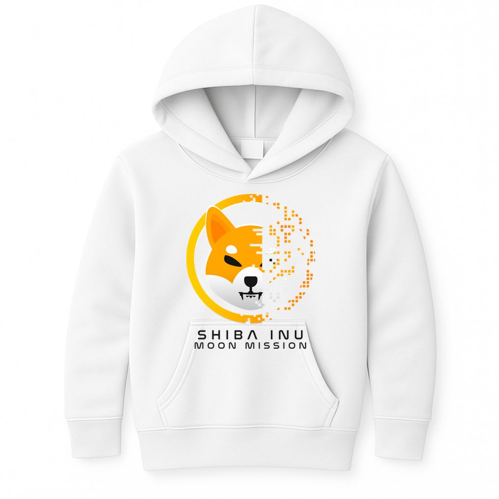 Shiba Inu Moon Mission DOGE Coin Cryptocurrency Kids Hoodie
