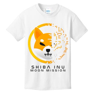 Shiba Inu Moon Mission DOGE Coin Cryptocurrency Kids T-Shirt