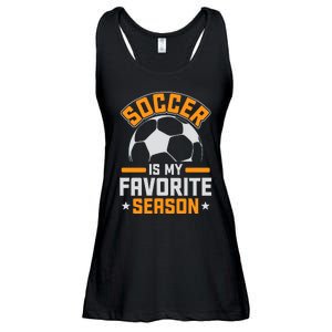 Soccer Is My Favorite Season Graphic Ladies Essential Flowy Tank