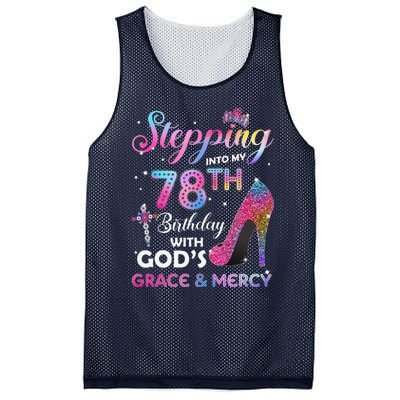 Stepping Into My 78th Birthday Gift Women 78 Years Old Pumps Mesh Reversible Basketball Jersey Tank