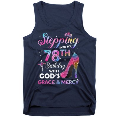 Stepping Into My 78th Birthday Gift Women 78 Years Old Pumps Tank Top