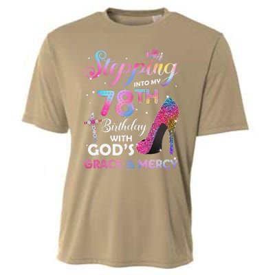 Stepping Into My 78th Birthday Gift Women 78 Years Old Pumps Cooling Performance Crew T-Shirt