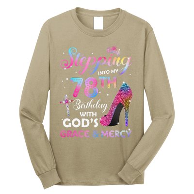 Stepping Into My 78th Birthday Gift Women 78 Years Old Pumps Long Sleeve Shirt