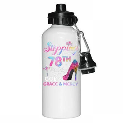 Stepping Into My 78th Birthday Gift Women 78 Years Old Pumps Aluminum Water Bottle